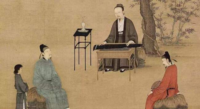 Canta la pintura antigua V:Escuchando el Qin