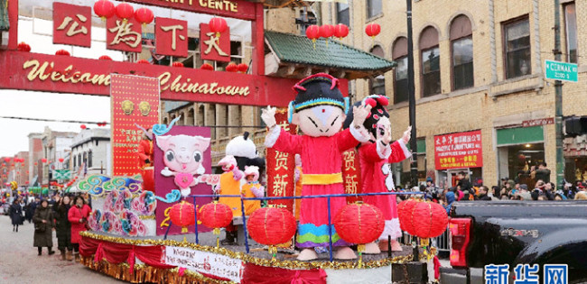 Los barrios chinos de países extranjeros celebraron la llegada del Año del Cerdo