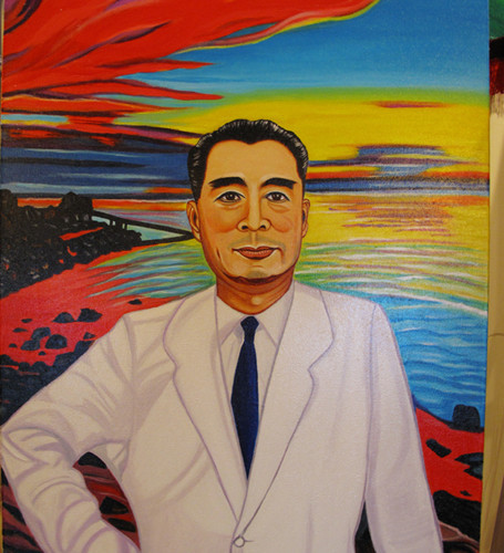 El Premier Zhou Enlai en una pintura de Zhao Qing