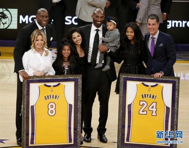 NBA : les deux maillots de Kobe Bryant retirés