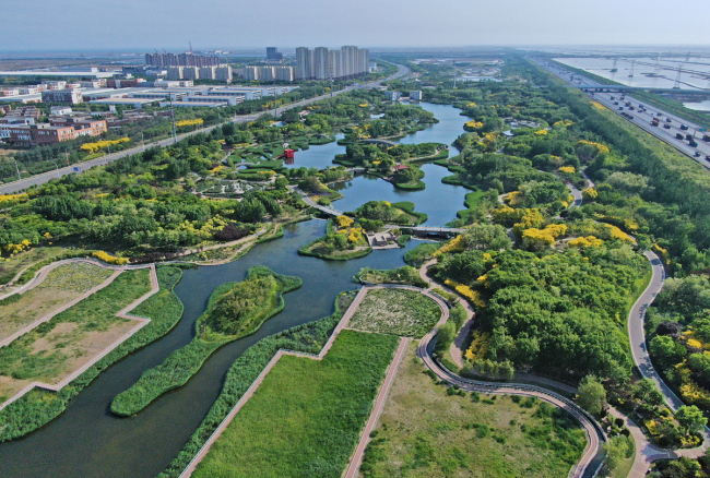 Il parco delle terre umide del Tianjin