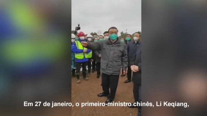 Primeiro-ministro, Li Keqiang, inspeciona trabalho em Wuhan para conter novo coronavírus