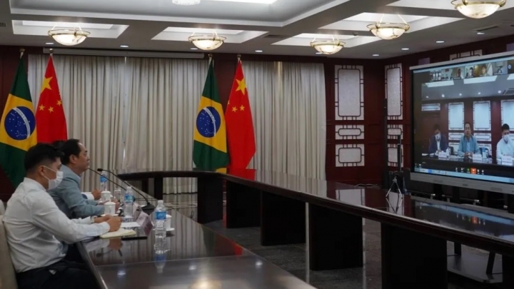 Diplomatas da China no Brasil realizam conversa online com estudantes e professores voluntários chineses no país