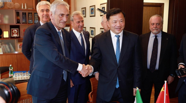 Медиакорпорация Китая и Федерация футбола Италии подписали меморандум о взаимопонимании и сотрудничестве