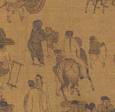 Фрагменты древнекитайской живописи на тему вееров в Запретном городе