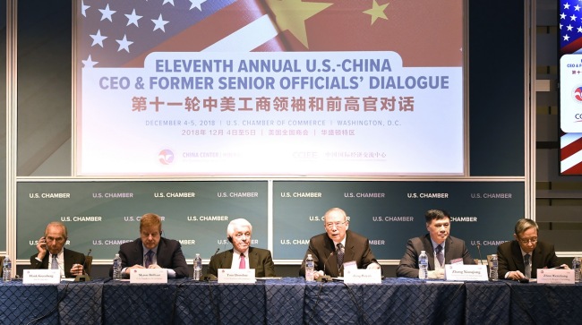 چین-امریکہ کاروباری رہنماؤں اور سابق سینئر حکام کے گیارہویں راؤنڈ کی بات چیت کے بعد مشترکہ بیان کا اجرا