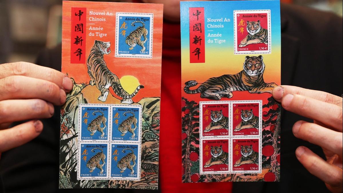 رونمایی شرکت پست فرانسه از تمبرهای یادگاری سال نوی چینی + تصاویرا