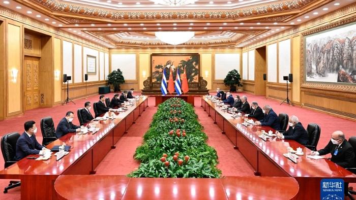 دیدار و گفتگوی رؤسای جمهور چین و کوباا