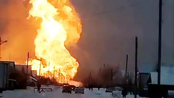 انفجار در خط لوله اصلی گاز استان لوهانسک اوکراینا