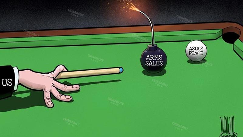 کاریکاتور| آمریکا با فروش سلاح، صلح در آسیا را نابود می‌کندا