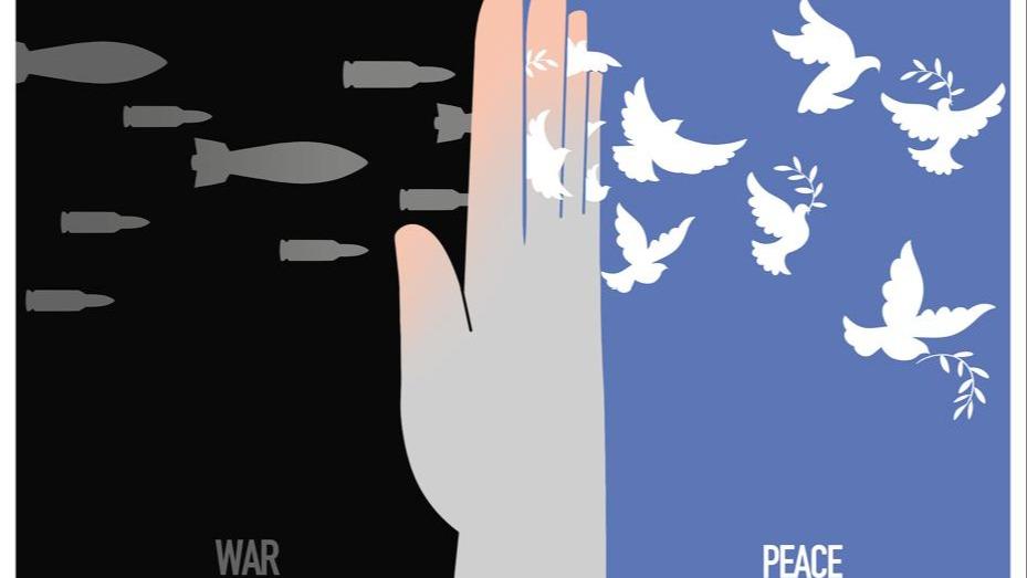 کاریکاتور| ارتباط گلوله با جنگ و صلح!