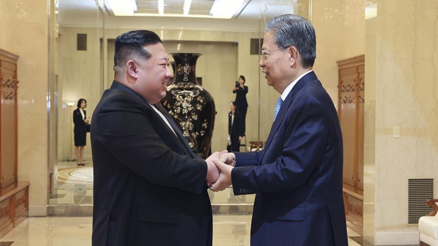 دیدار رئیس کنگره ملی خلق چین با رهبر کره شمالیا