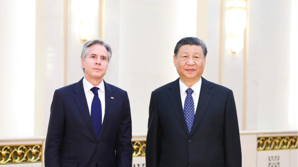 دیدار رئیس جمهوری خلق چین با وزیر خارجه آمریکاا