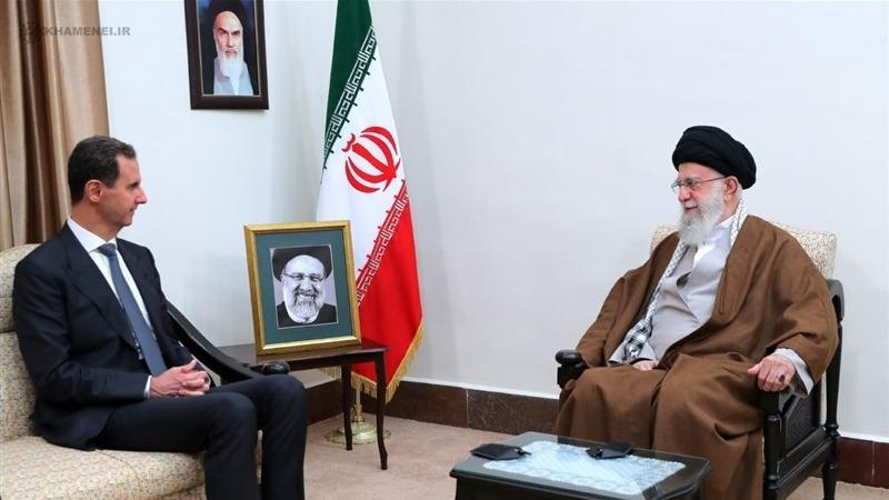دیدار رهبر ایران با رئیس جمهور سوریه در تهرانا