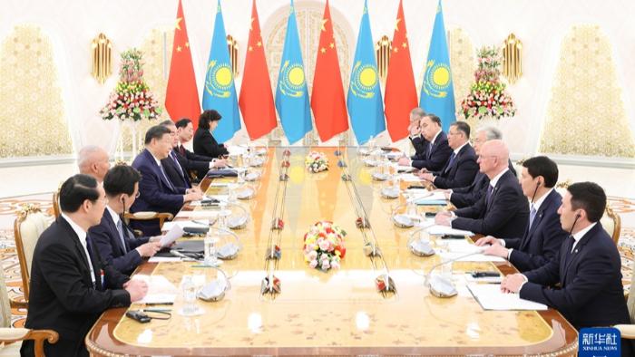 مذاکرات روسای جمهوری چین و قزاقستانا