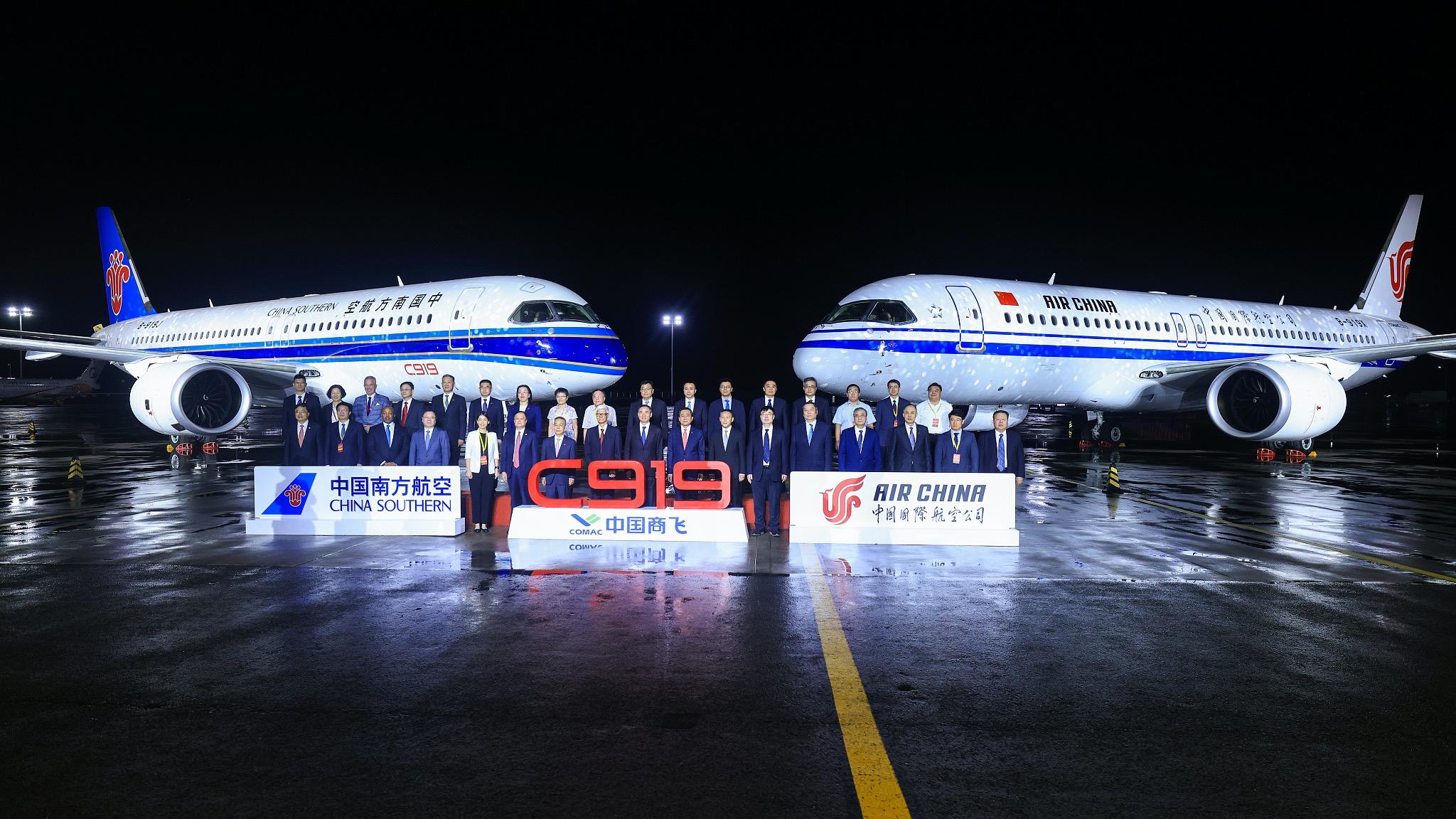 中国国際航空と中国南方航空 国産旅客機「C919」1機目を受領