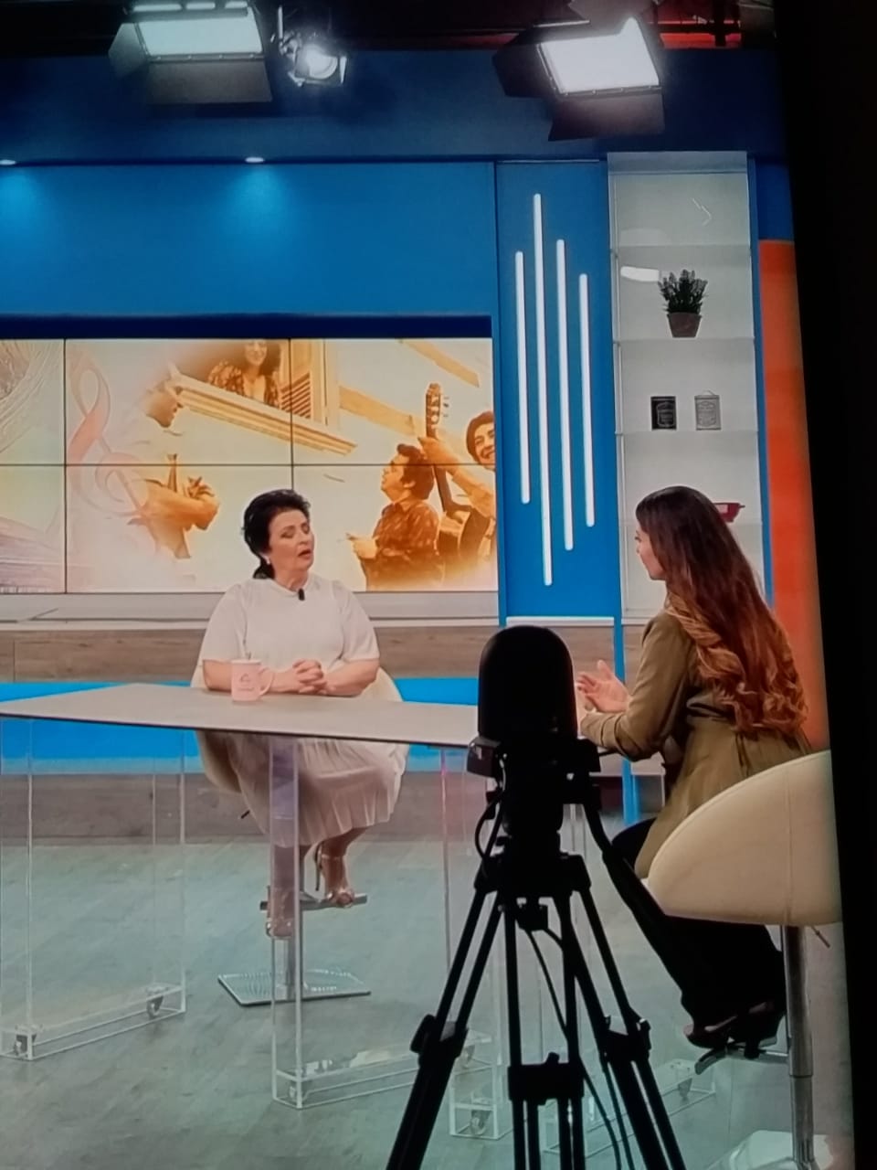 Jorgjeta Lalazi gjate nje emisioni televiziv (Foto personale)