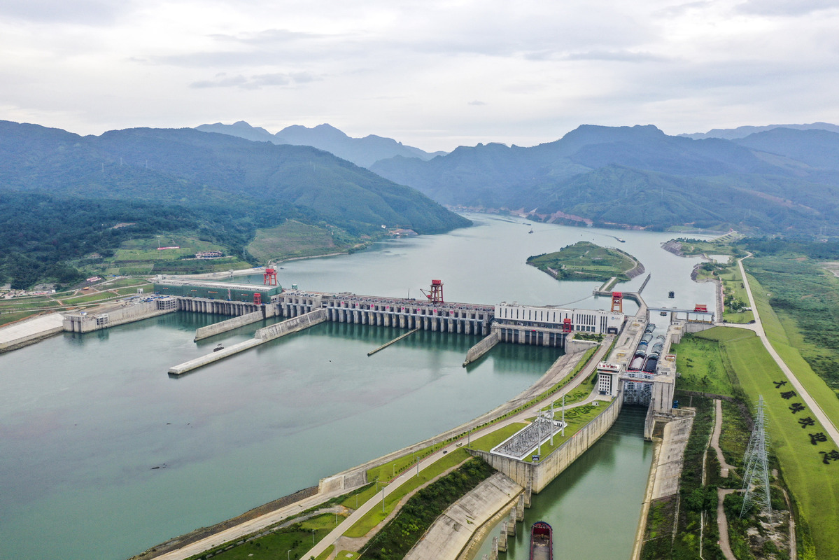 Fotografia e bërë më 2 shtator 2023 tregon objektin e menaxhimit të burimeve ujore Datengxia në Kinën Jugperëndimore/Xinhua