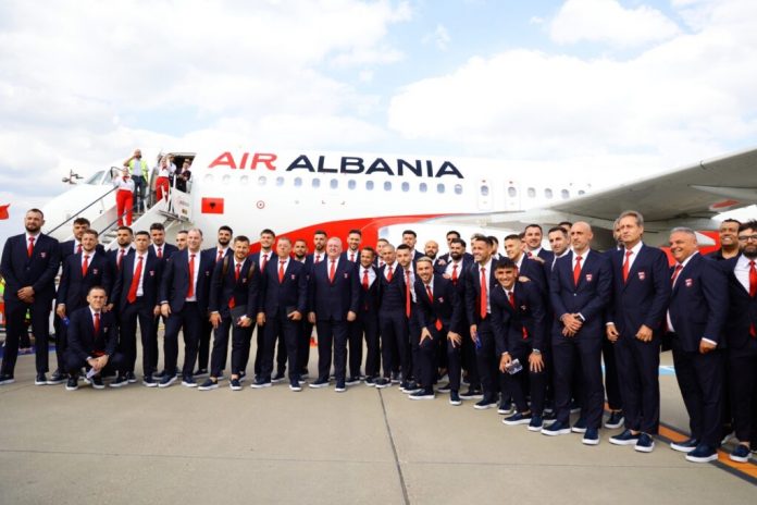 Kombëtarja shqiptare e futbollit në Gjermani (Foto ATSH)