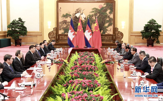 Xi Jinping, hinahangaan ang pagdalaw ng PM Kambodyano sa Tsina