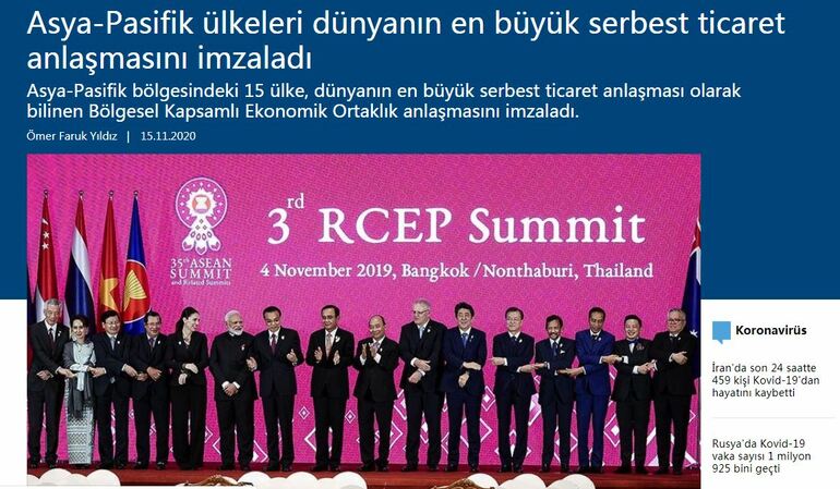 Dünyanın en büyük serbest ticaret anlaşması: RCEP nedir?