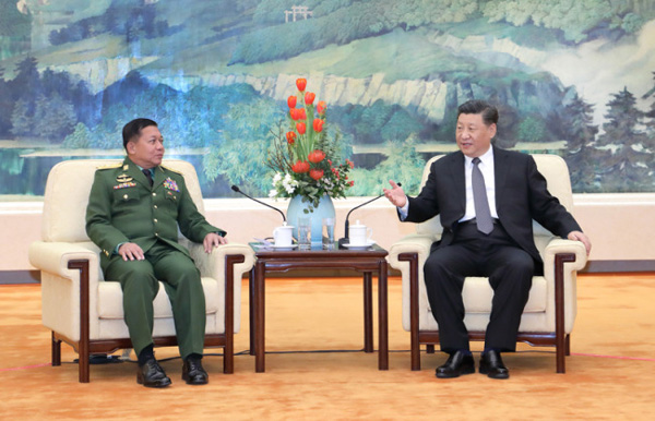 Xi Jinping, nakipagtagpo sa Commander-in-Chief ng Defense Services ng Myanmar