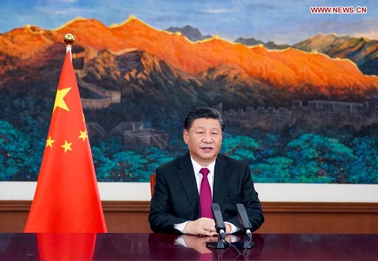 Xi Jinping, bumigkas ng talumpati sa WEF Davos Agenda 2021_fororder_20210125Xi550