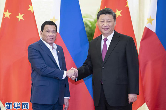 លោកស៊ីជីនភីងប្រធានរដ្ឋចិនបានជួបសន្ទនាជាមួយលោក Rodrigo Duterte ប្រធានាធិបតីហ្វីលីពីននៅវិមានសភាប្រជាជន_fororder_菲律宾总统杜特尔特570