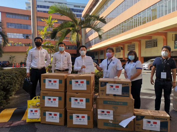 Kumpanyang Tsino, nagdonate ng mga medical supplies sa Pilipinas