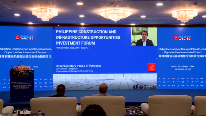 Sa 2021 CIFIT: oportunidad sa pagtutulungang pang-konstruksyon at pang-impraestruktura, isinusulong ng Pilipinas sa Tsina_fororder_09102021-CIFIT-Construction-Forum-UIVV-Vizmonte-1024x577