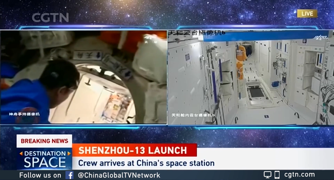 Tatlong astronaut na Tsino, dumating ng space station ng Tsina_fororder_微信图片_20211016162210