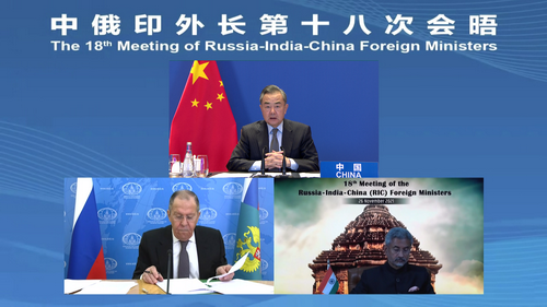 Bộ trưởng Ngoại giao Trung Quốc tham dự cuộc gặp trực tuyến Ngoại trưởng ba nước Trung Quốc-Nga-Ấn Độ_fororder_0824ab18972bd407878285a42bace2580eb309d4