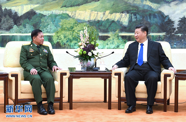 Xi Jinping, umaasang palalakasin ng mga tropa ng Tsina at Myanmar ang pagpapalitan at pagtutulungan