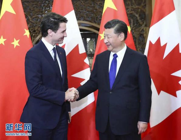 Pangulo ng Tsina at PM ng Kanada, nagtagpo sa Beijing