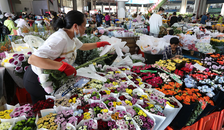 Çin’in çiçek dış ticaretinde 2021’de yüzde 12,66 artış_fororder_VCG111352209278