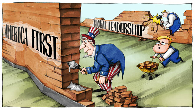 CGTN Cartoon: Ideyang "America First," sanhi ng pagkawasak ng pangunguna sa daigdig ng Amerika